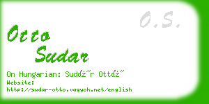 otto sudar business card